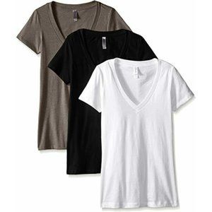 Clementine Apparel Women's Petite Plus Deep V Neck